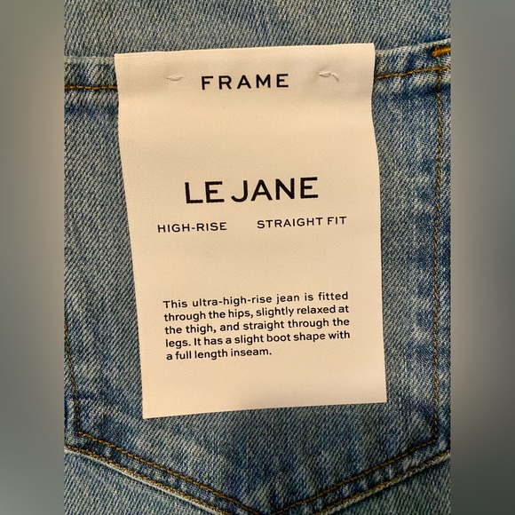Frame Le Jane Distressed Jeans in Size 31  - New With Tags - high rise/straight - Picture 9 of 14